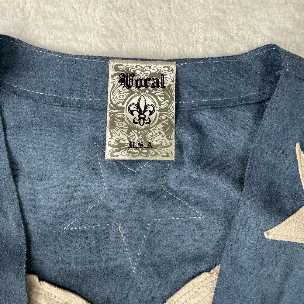 VOCAL JACKET Womens Medium Western RODEO COWGIRL USA Fringe CONCERT Festival - Picture 3 of 12